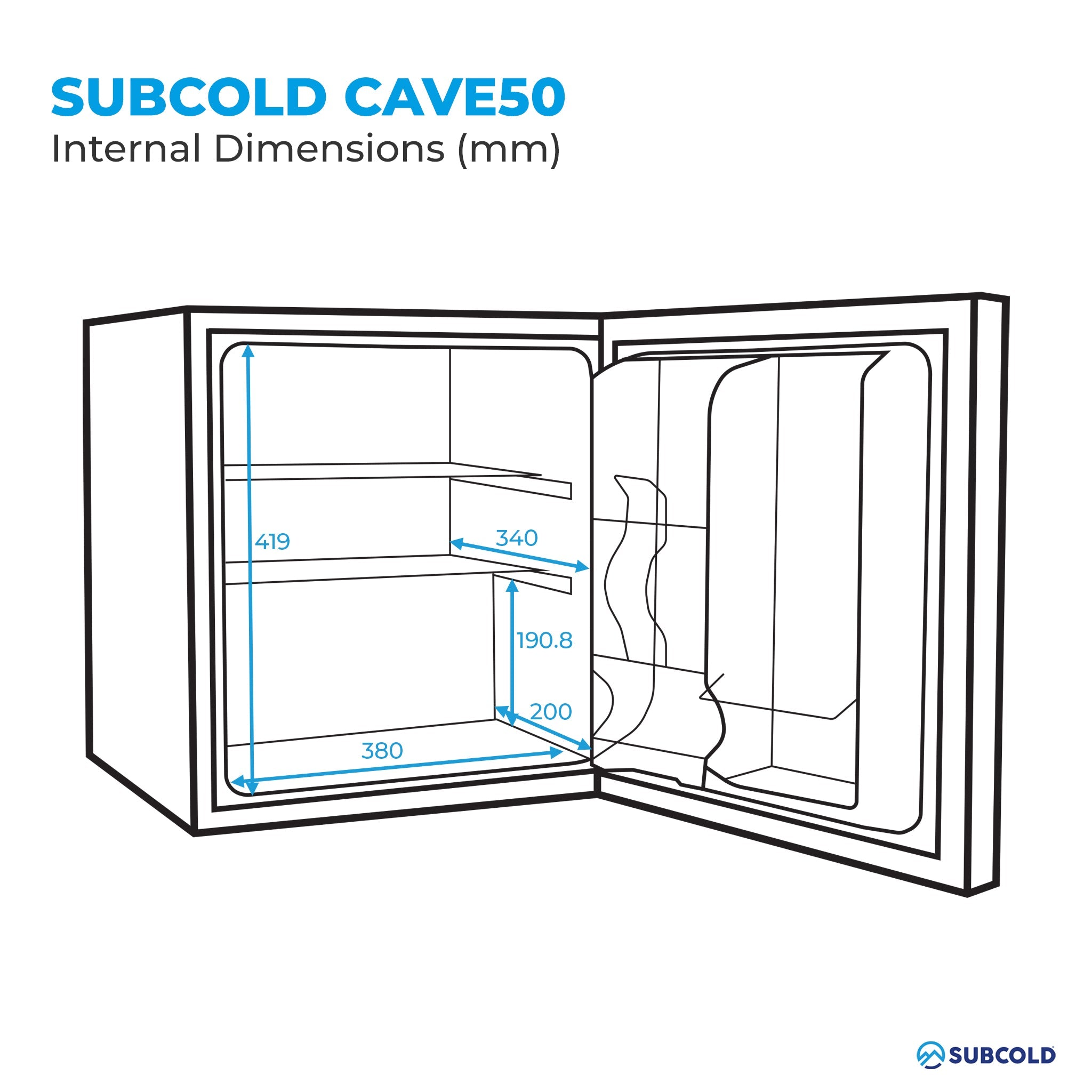 Subcold Cave50 Stainless Steel Beer Fridge