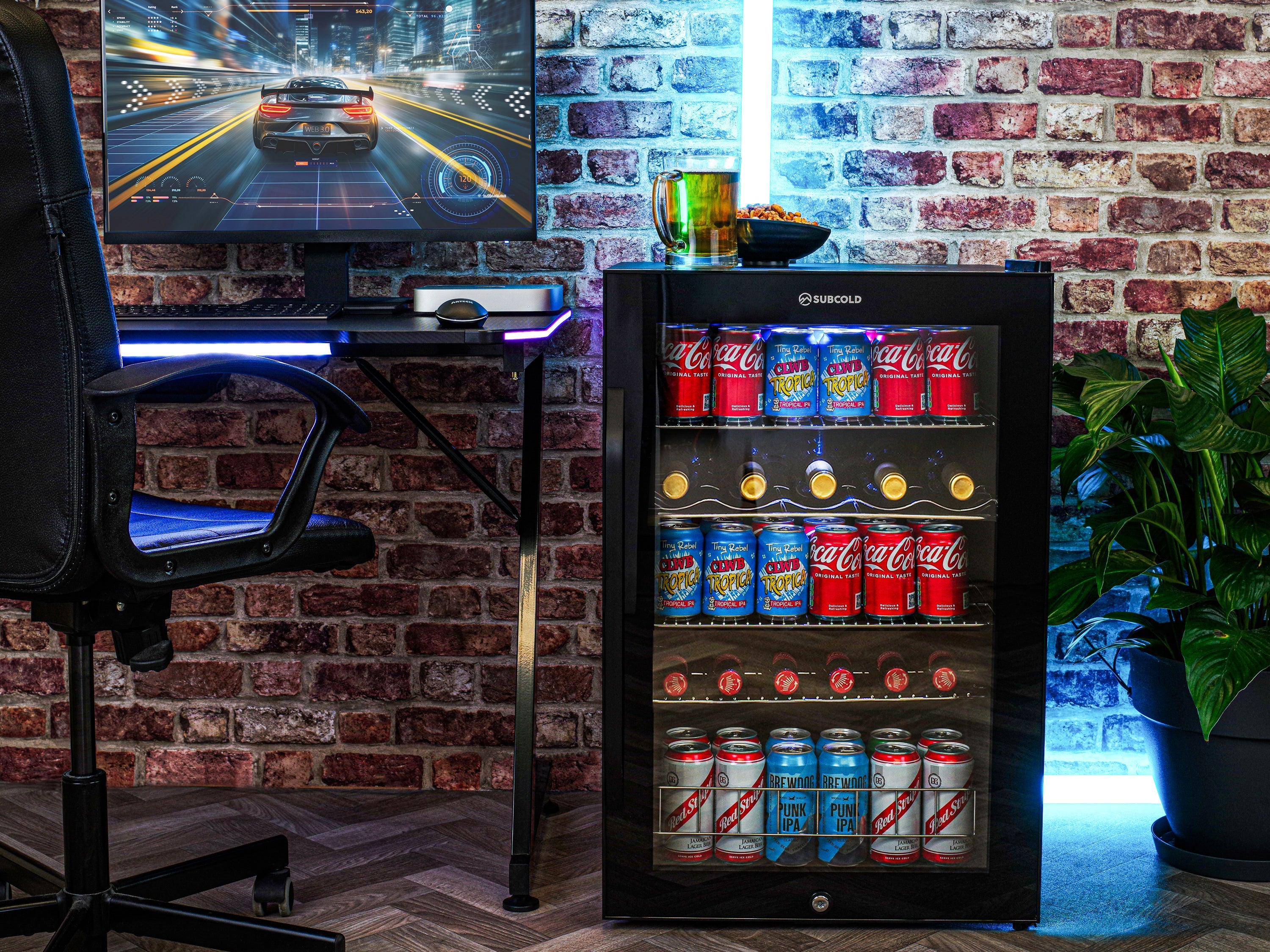 Subcold Ace 130 LED Touch Control Beer Fridge - Black | Refurbished
