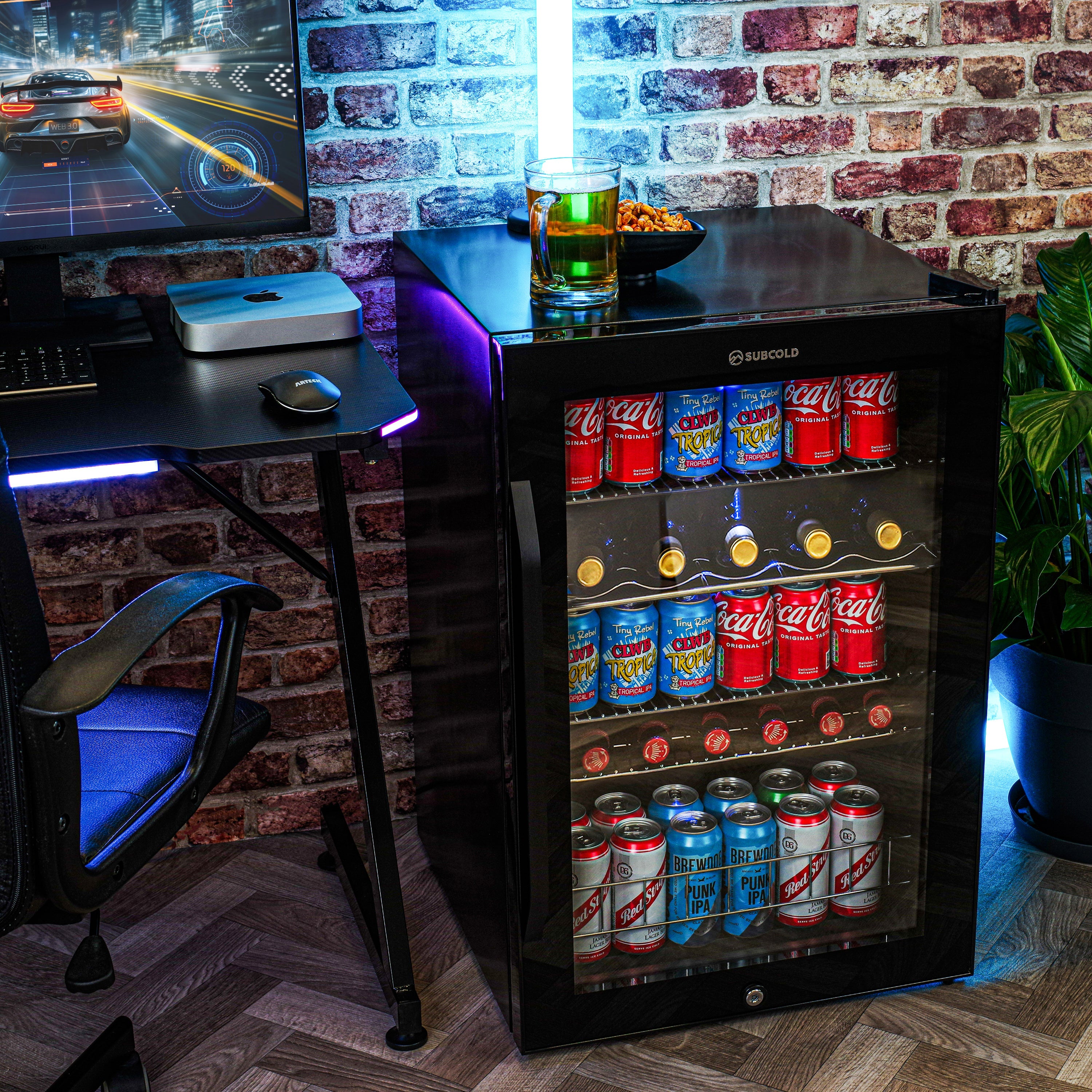 Subcold Ace 130 LED Touch Control Beer Fridge - Black | Refurbished